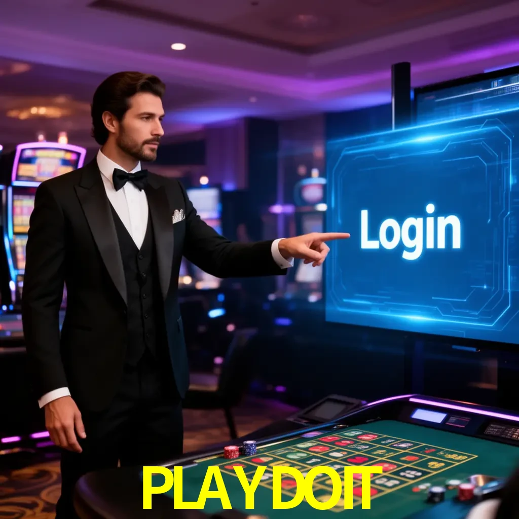 PLAYDOIT Login - OTP, cuenta y soporte Pantalla PLAYDOIT Login con OTP, contraseña, cuenta segura y soporte móvil