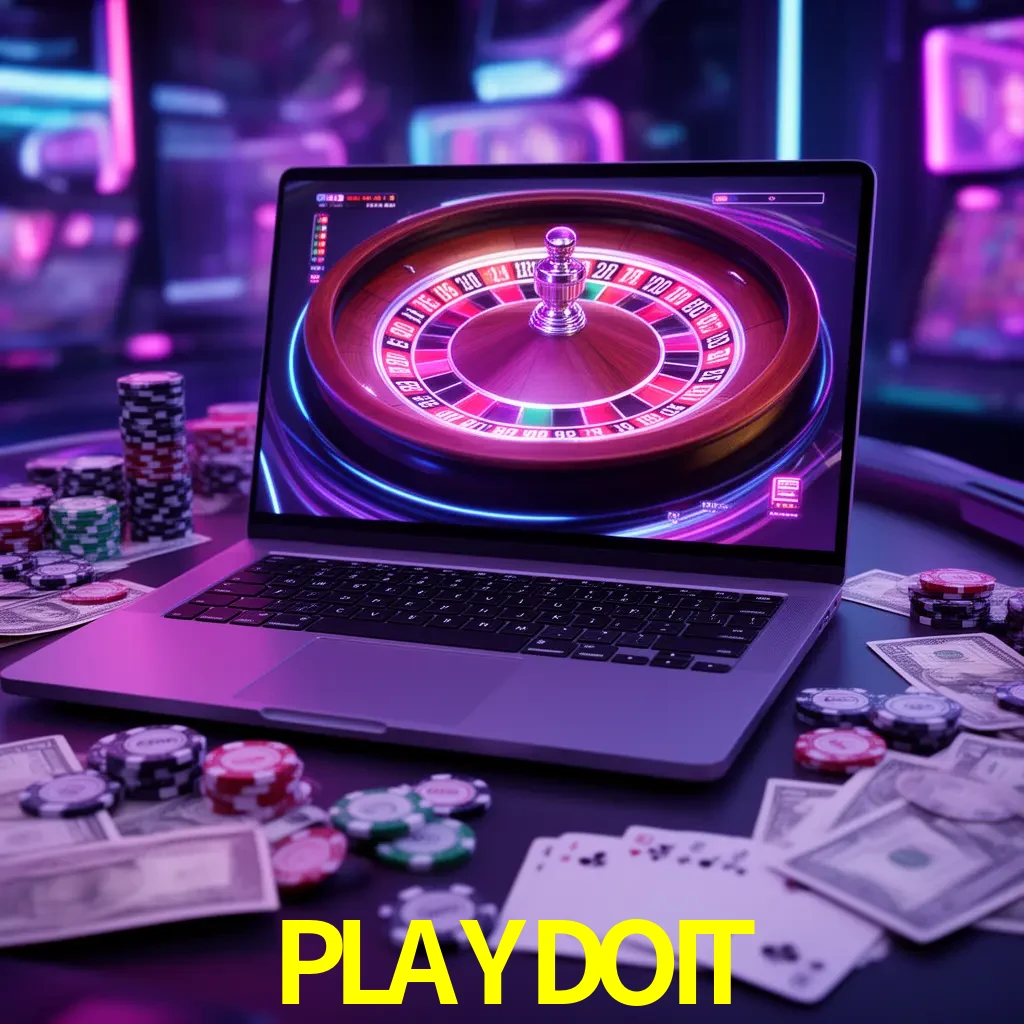 Centro móvil PLAYDOIT con casino, cajero, bonos, app y acceso de cuenta para México